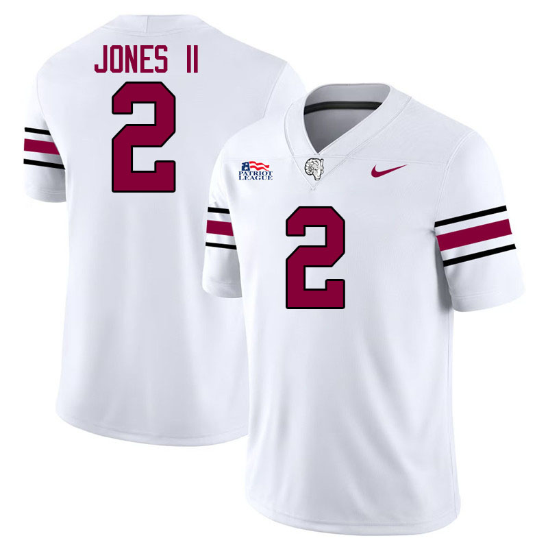 Fordham Rams #2 Terrence Jones II College Football Jerseys,Uniforms-White